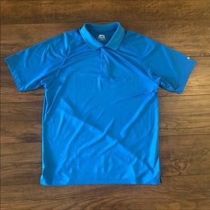 Slazenger Mens Polo Shirt Size L Bright Blue Golf